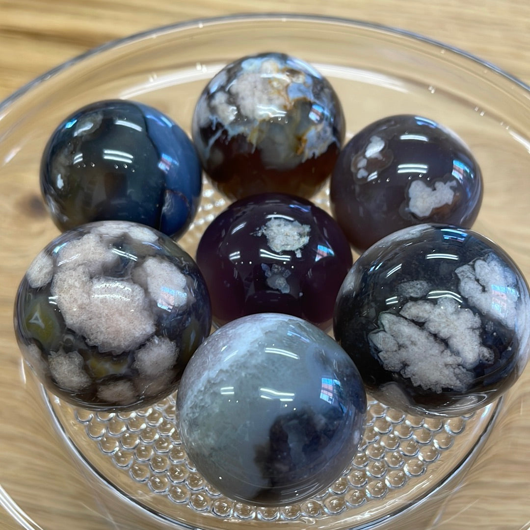 Flower Agate Sphere