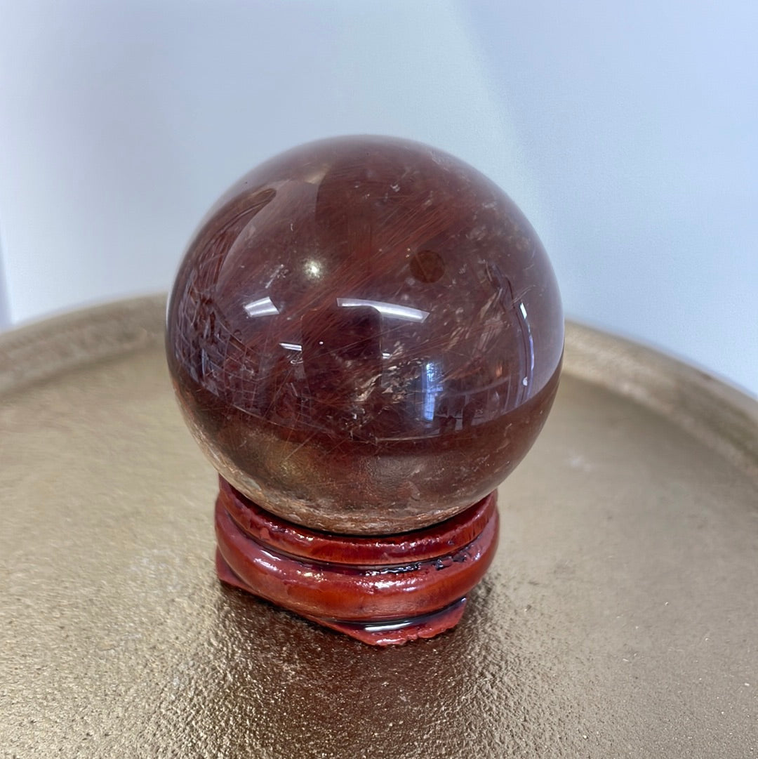 Copper and Gold Rutile Sphere