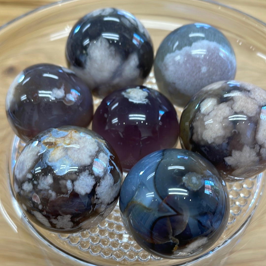 Flower Agate Sphere