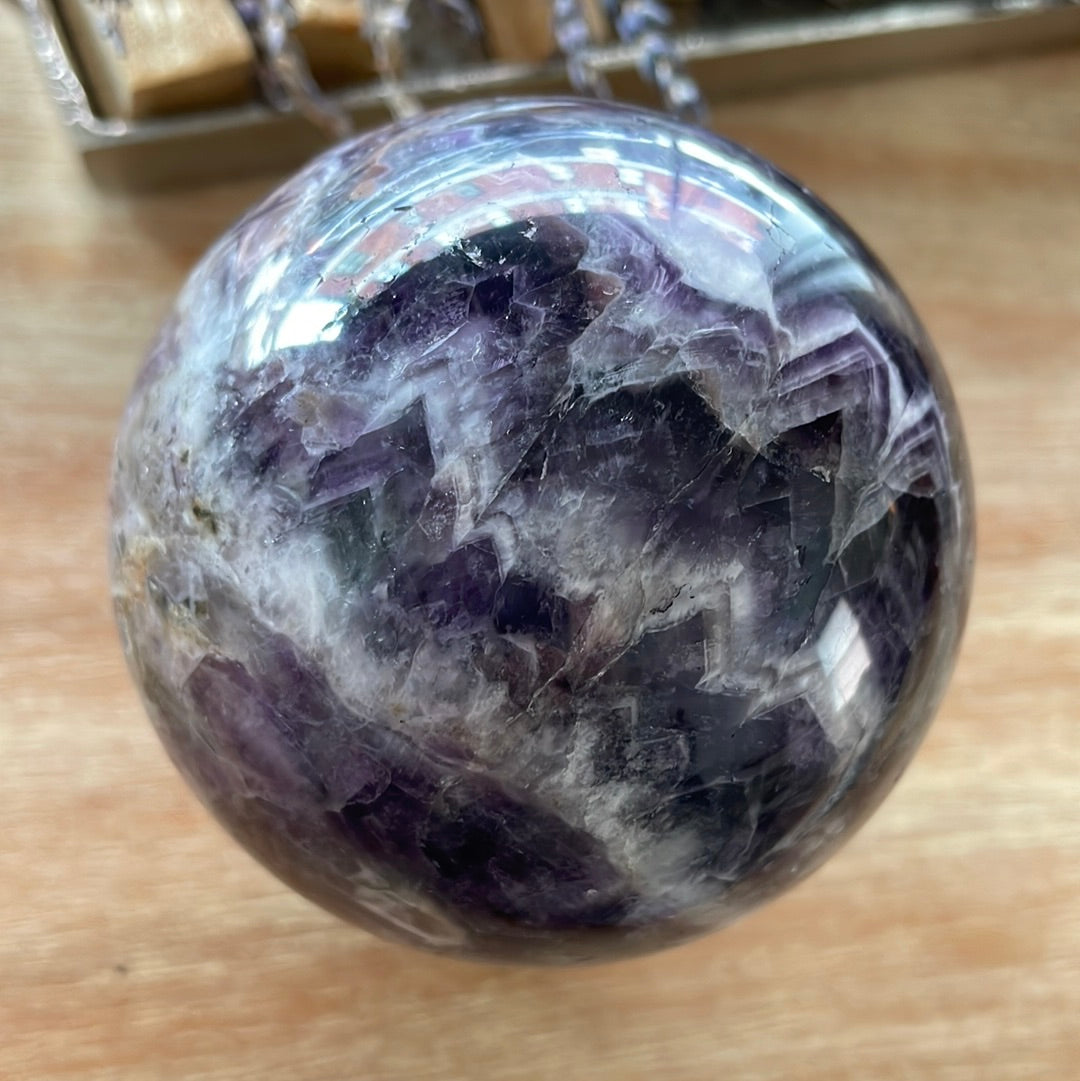Dream Chevron Amethyst Sphere