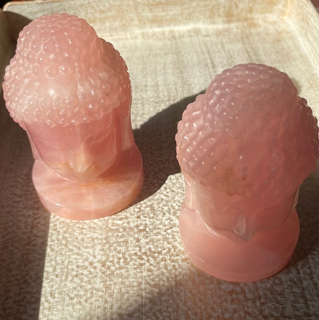 Rose Quartz Buddha Head