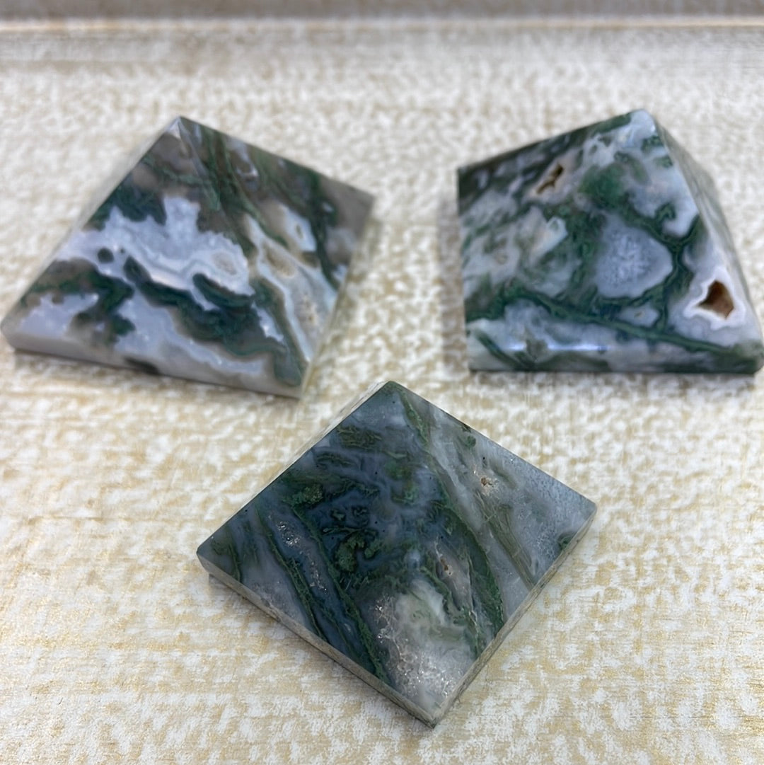 Moss Agate Pyramid