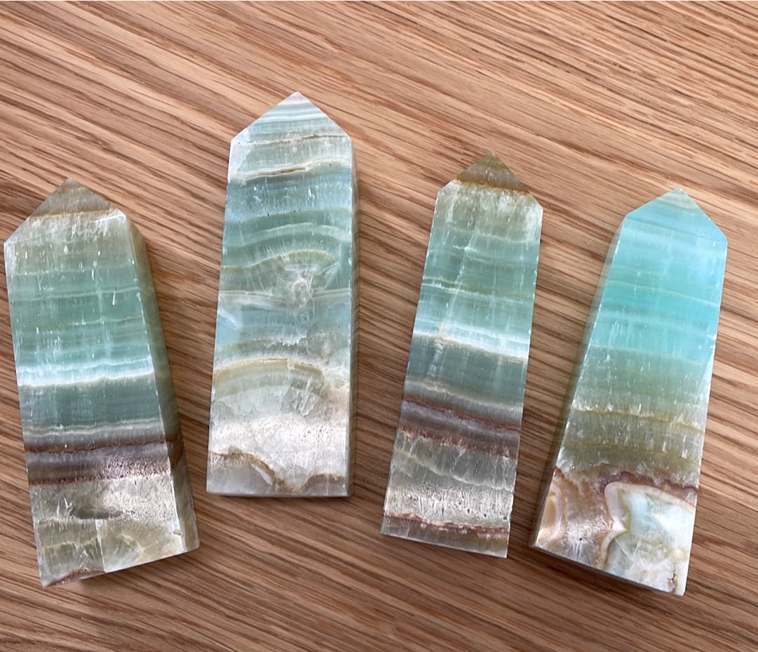 Pistachio Calcite Tower