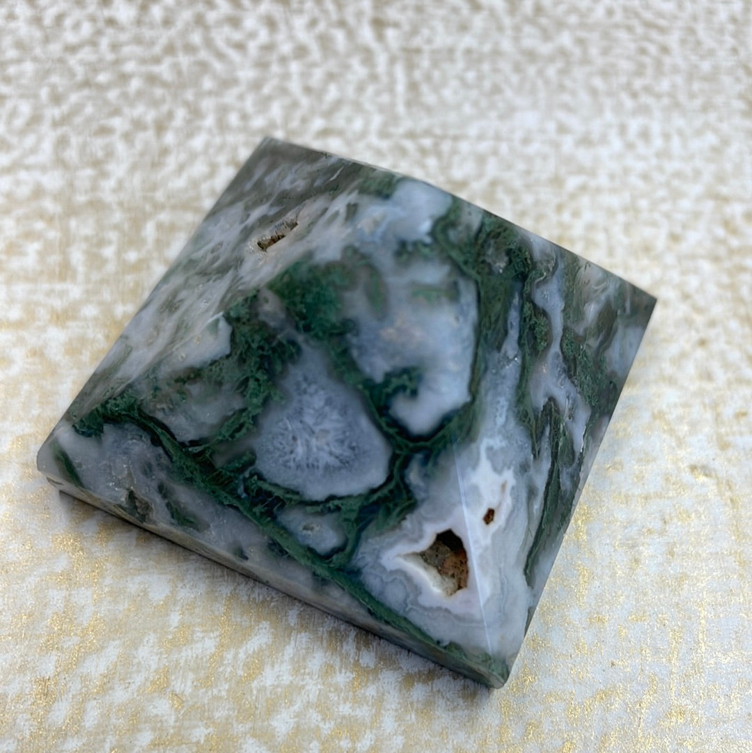 Moss Agate Pyramid