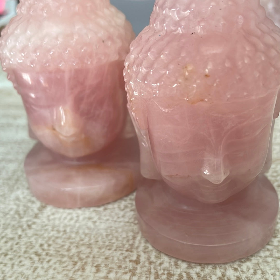 Rose Quartz Buddha Head