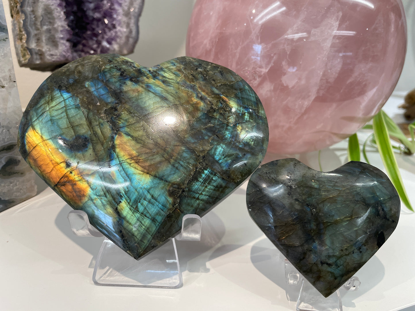 Labradorite Heart