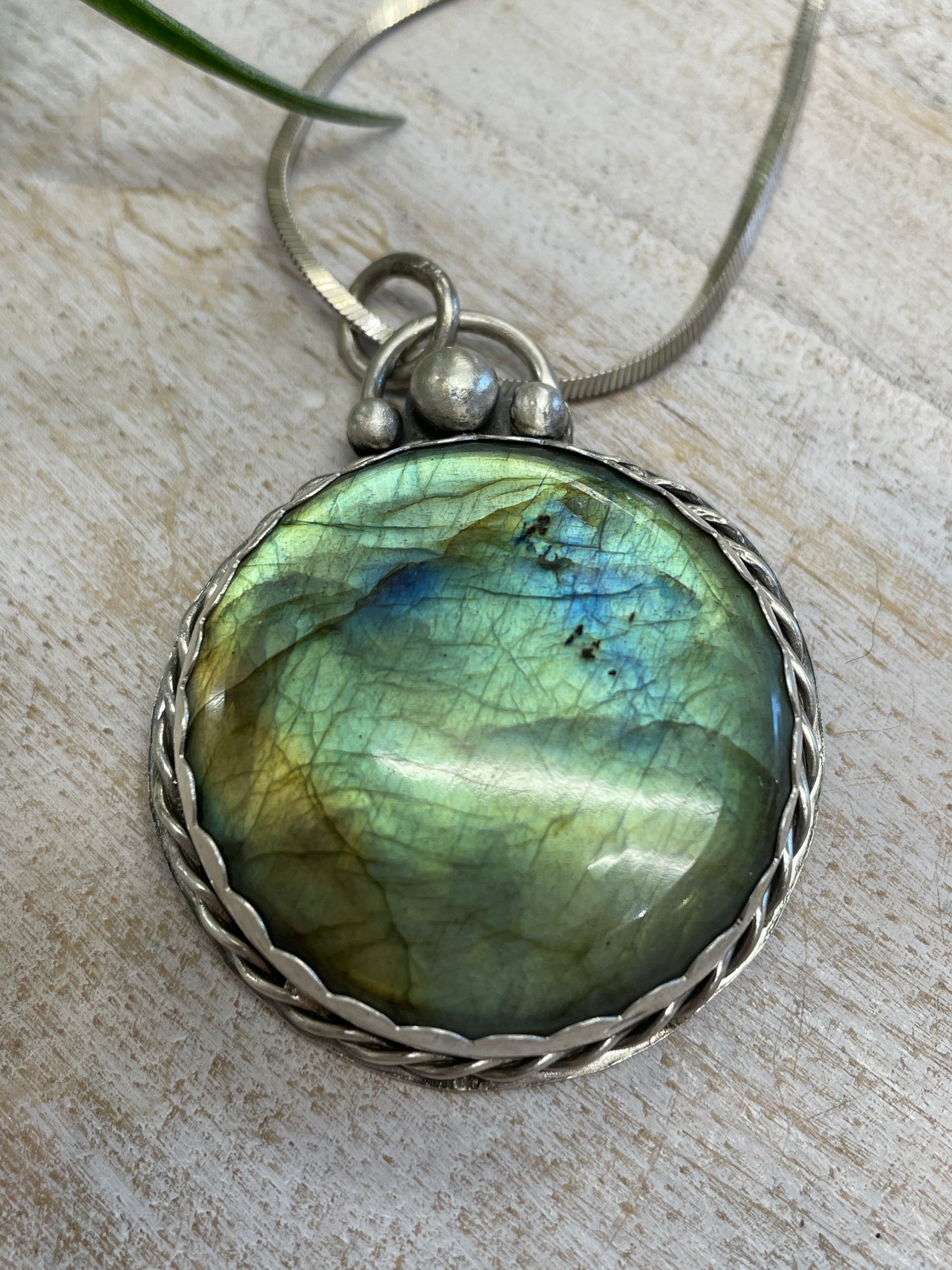 Labradorite SS Pendant