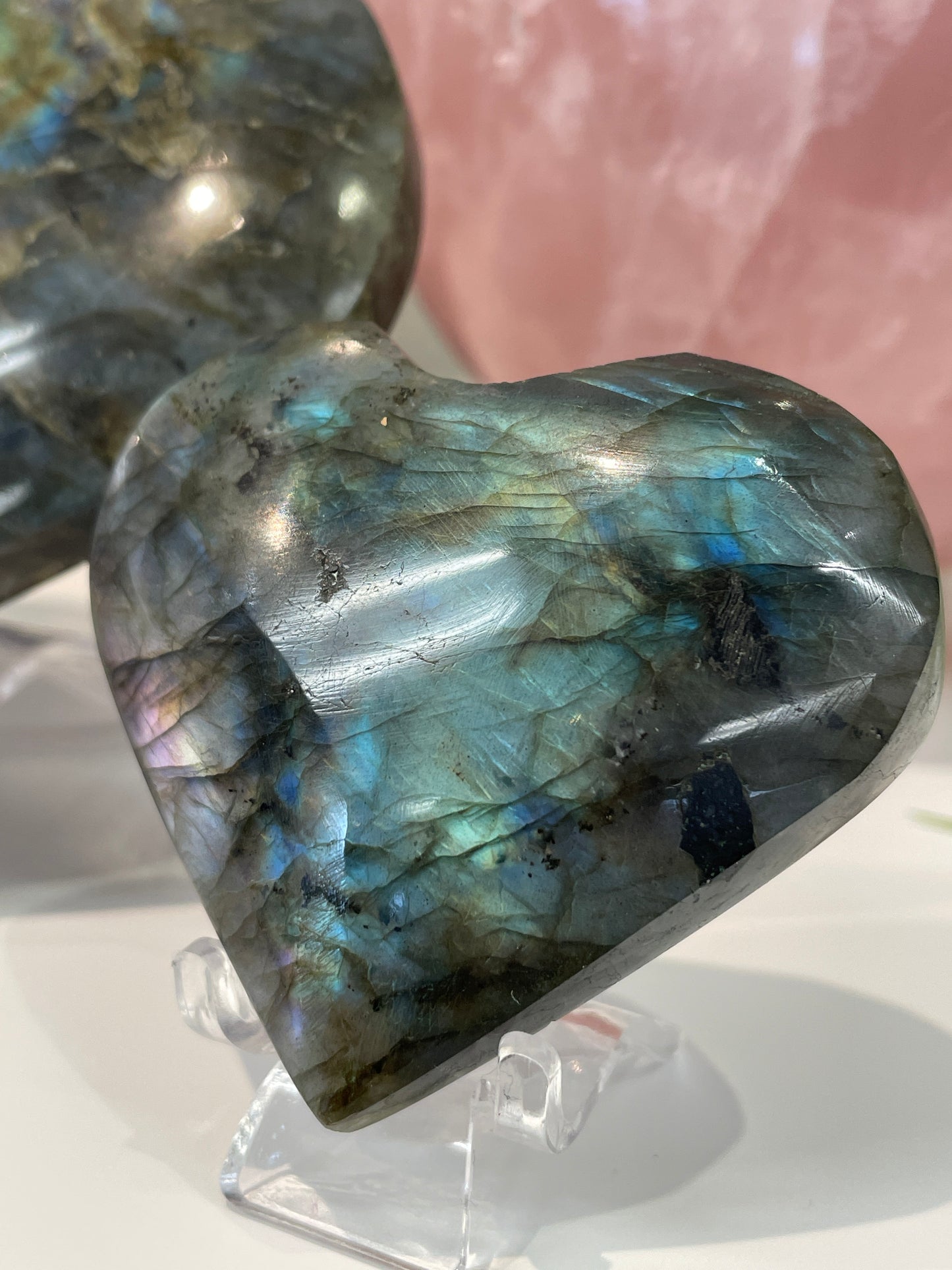 Labradorite Heart
