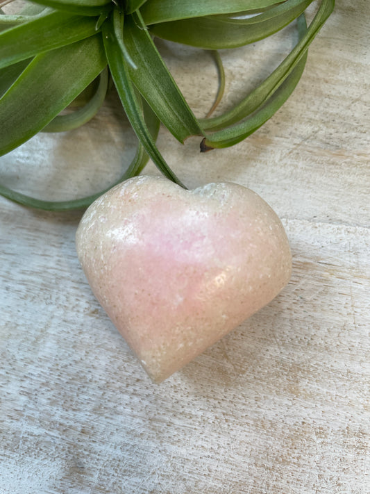 Pink Aragonite Heart