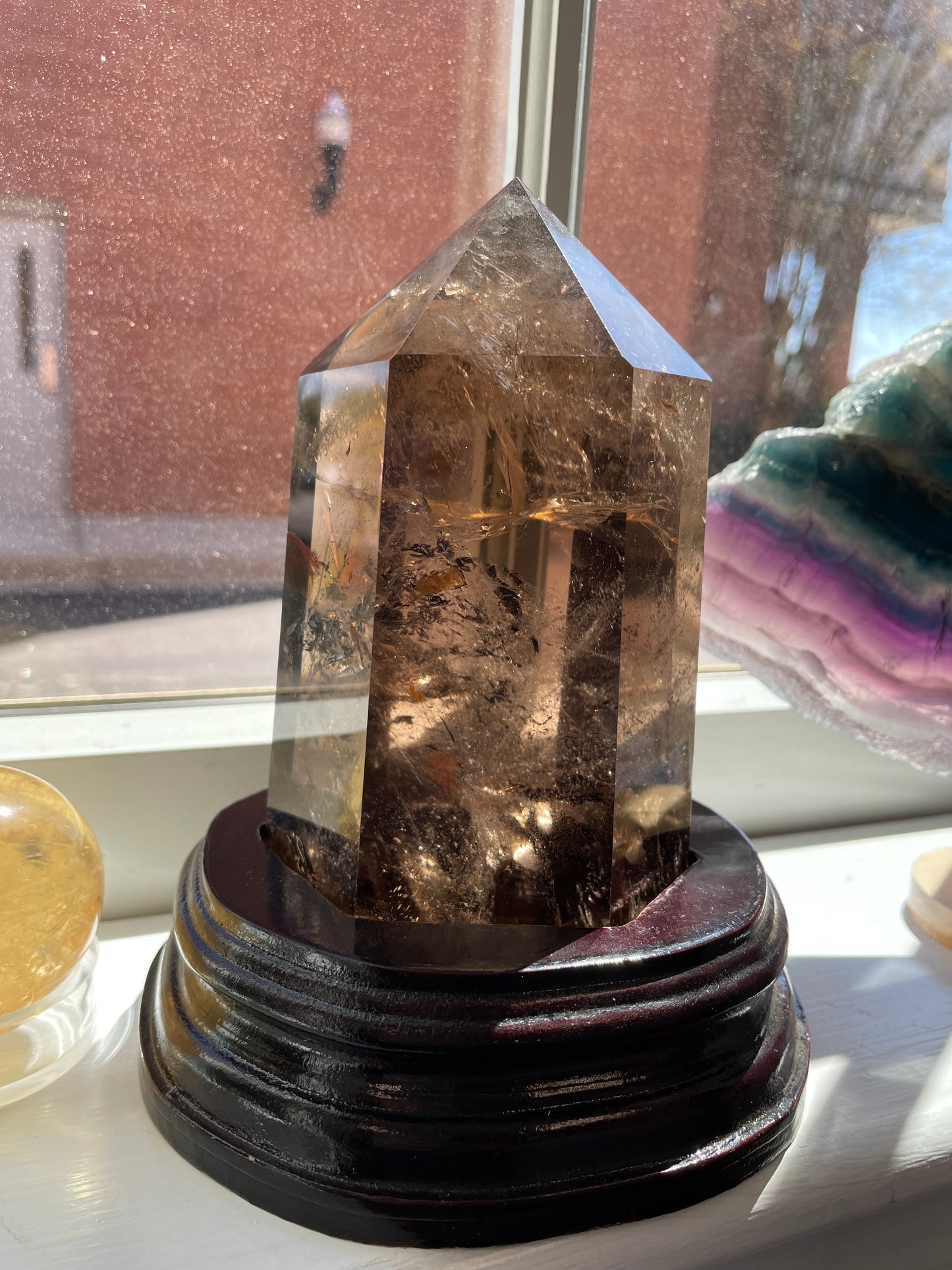 Smoky Quartz Tower with Stand