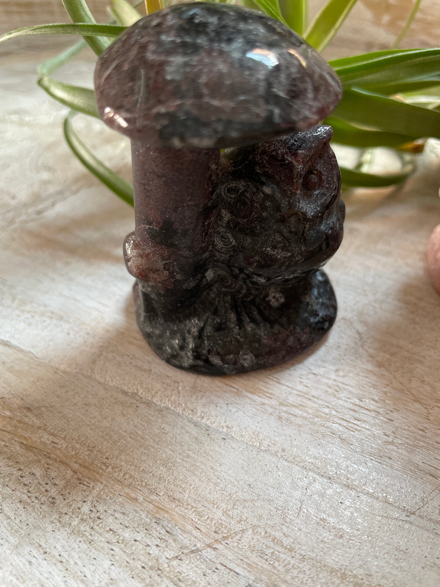 Mushroom Wolf/Owl Carving