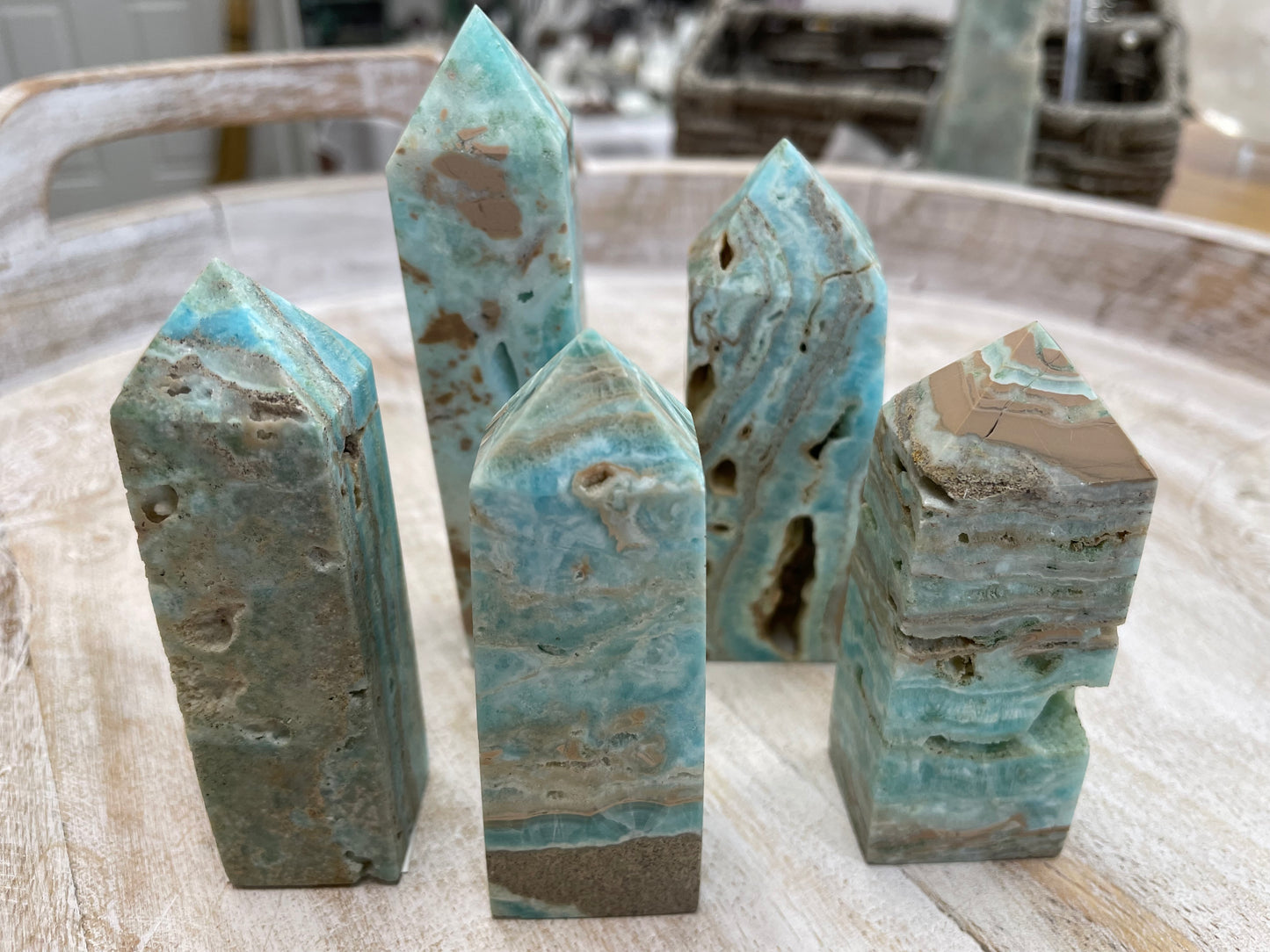 Blue Aragonite Tower