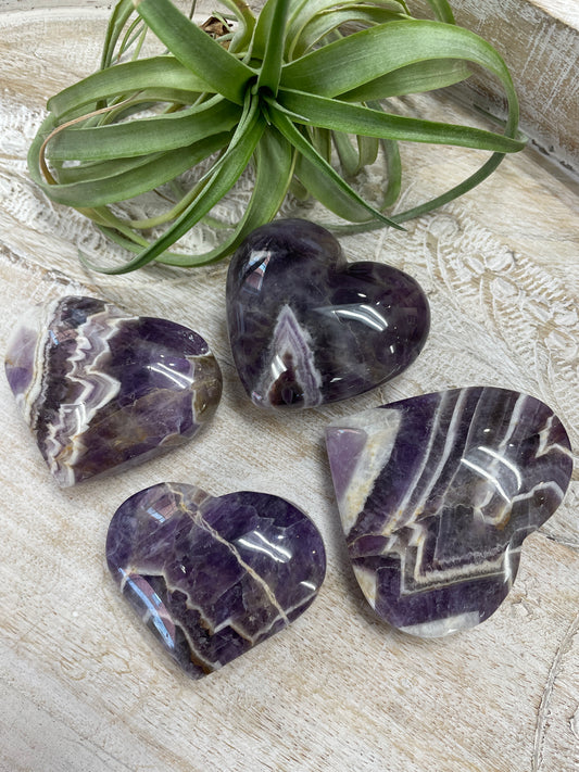 Chevron Amethyst Heart
