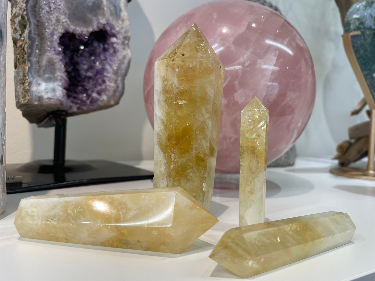 Citrine Cut Base Wand
