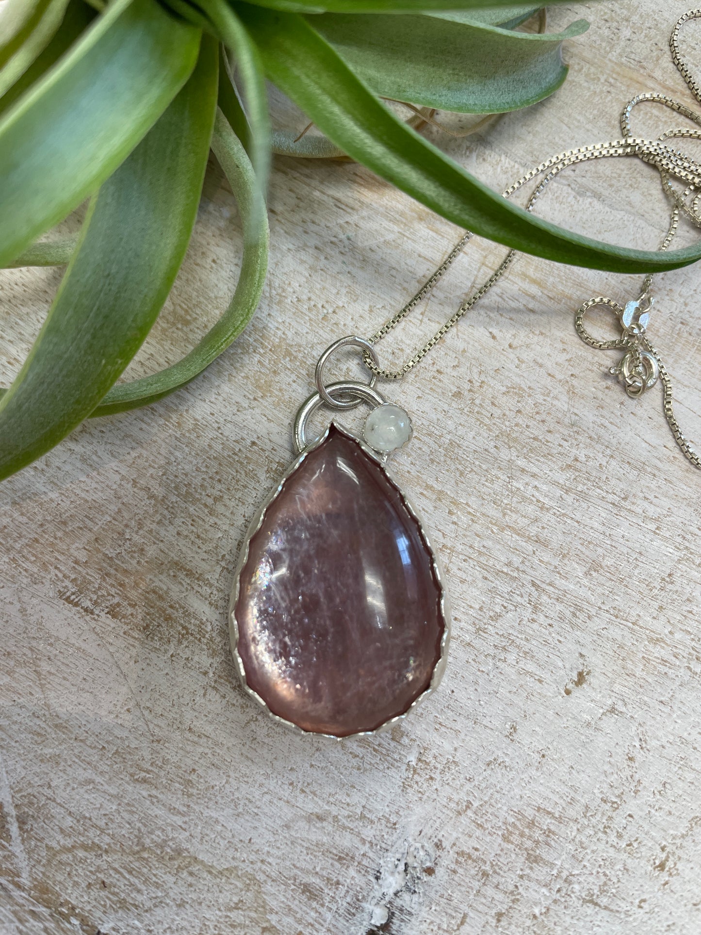 Lepidolite SS Necklace
