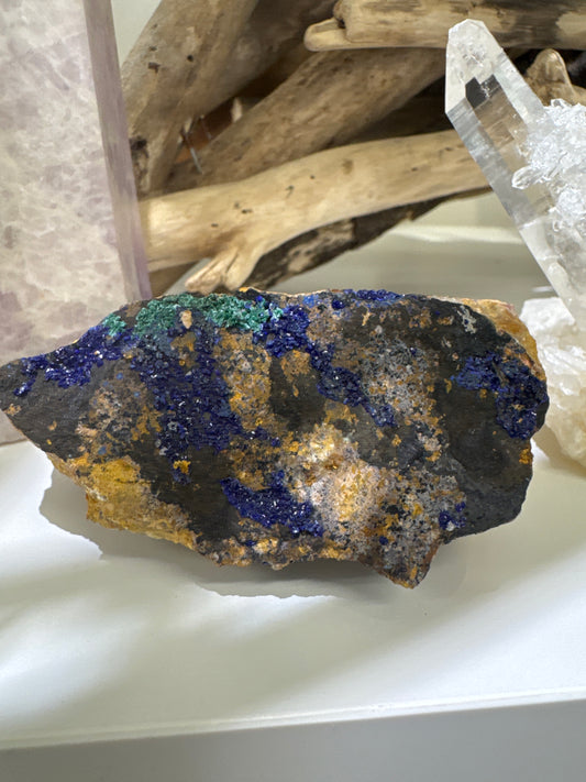 Azurite & Malachite on Matrix