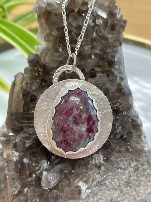 Rubellite SS Pendant