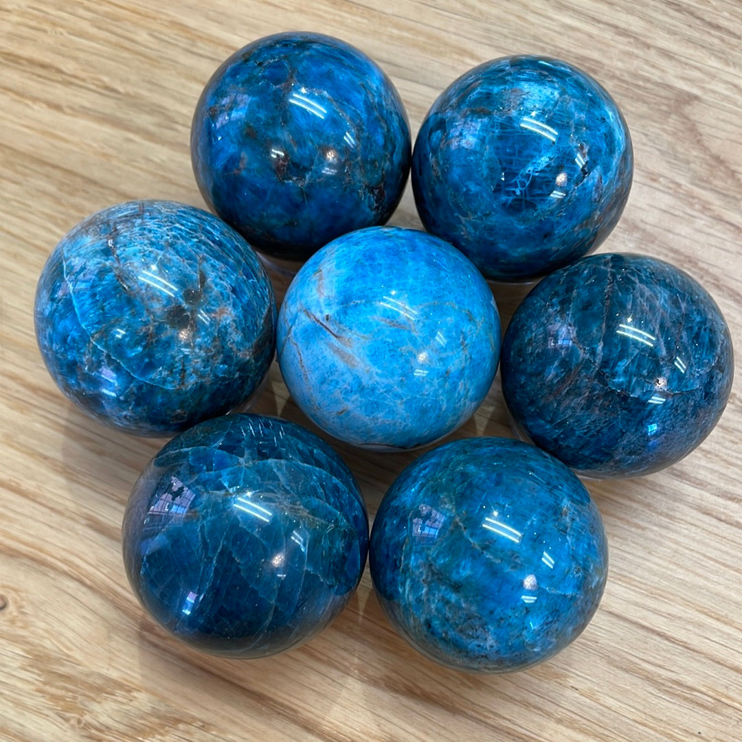 Blue Apatite Sphere