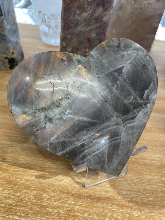 Labradorite Heart