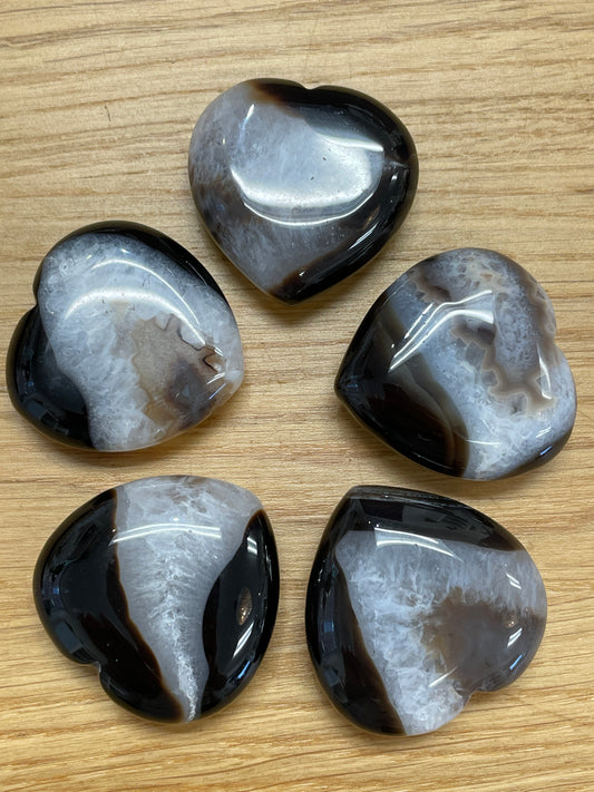 Black Agate Heart
