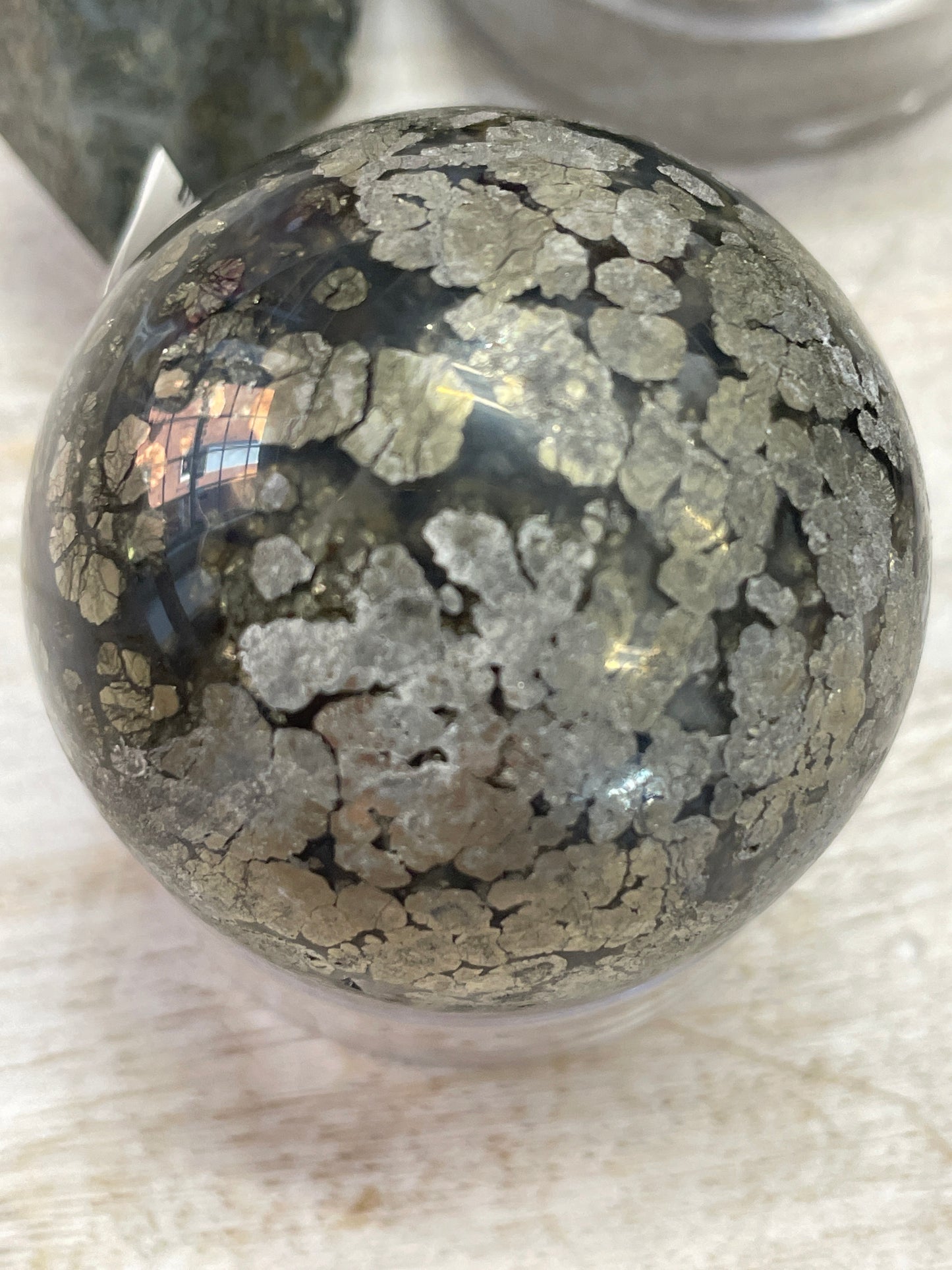 Pyrite in Agate