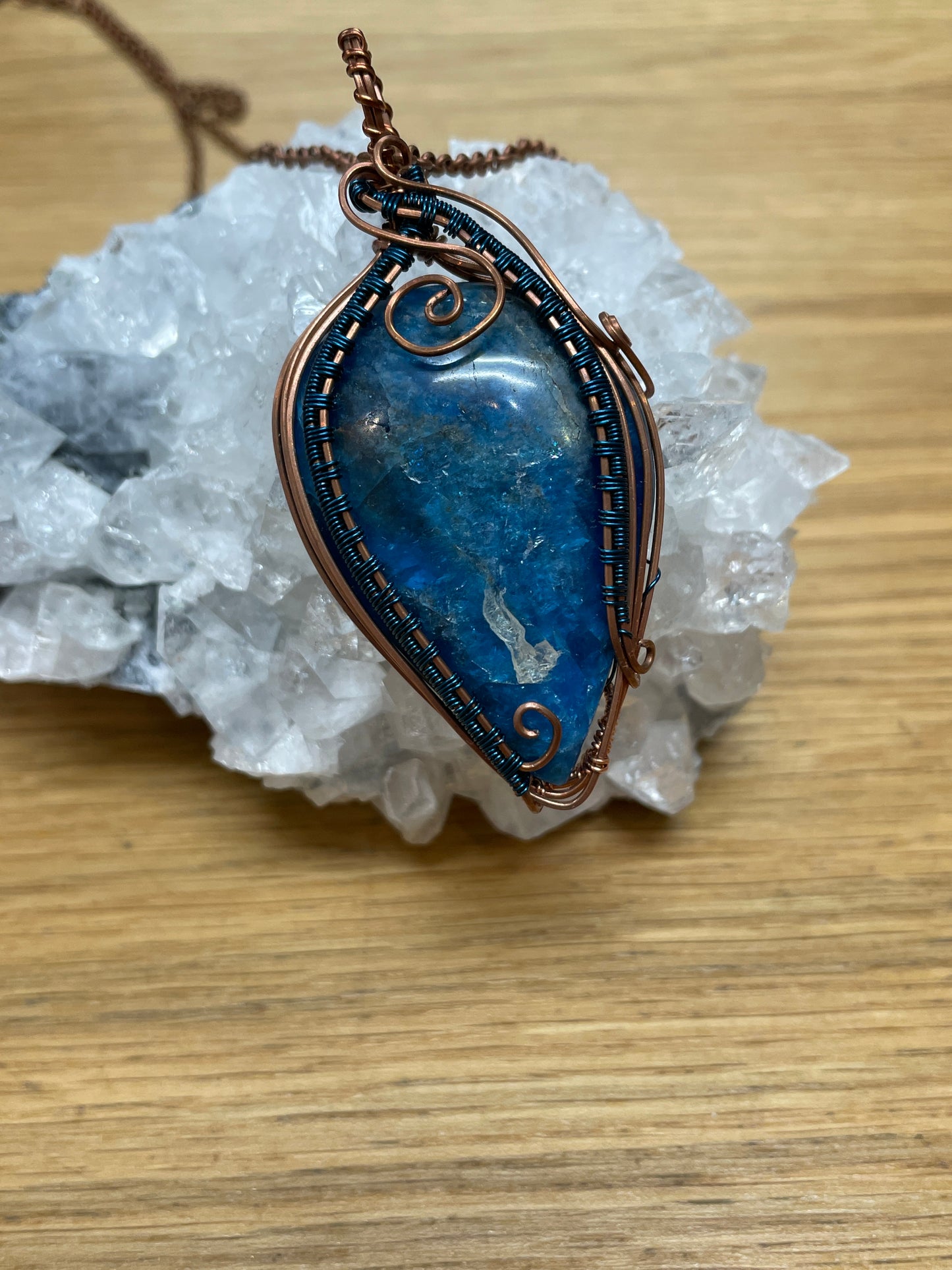 Blue Apatite Wire Wrapped