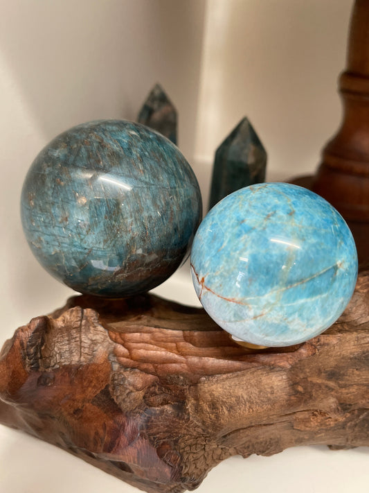 Blue Apatite Sphere