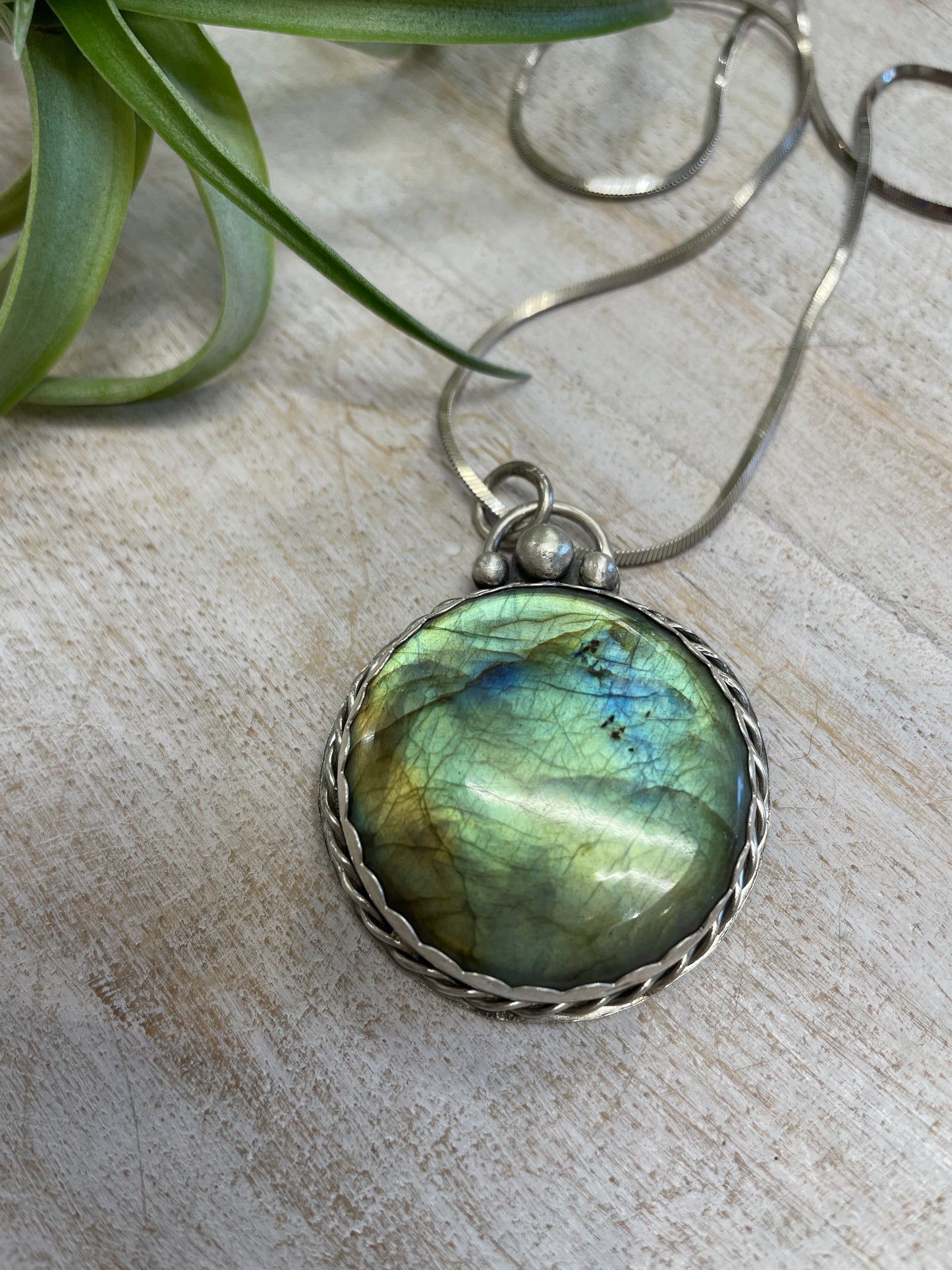 Labradorite SS Pendant