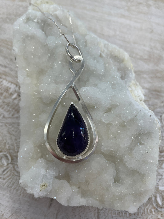Amethyst SS Pendant