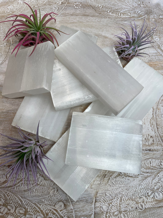 Selenite Rectangle Charging Plate