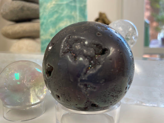 Hematite Sphere with Aura