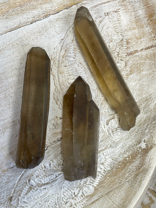 Smoky Lemurian Quartz Raw Points