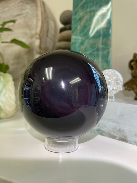 Rainbow Obsidian Sphere