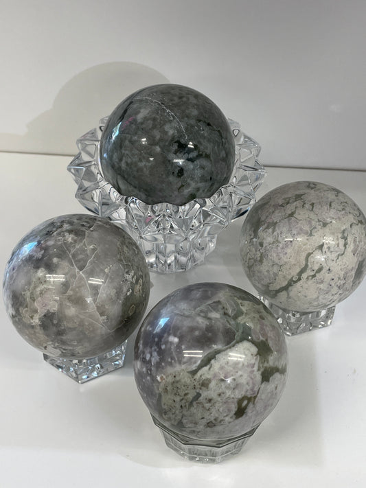 Peace/Burmese Jade Sphere