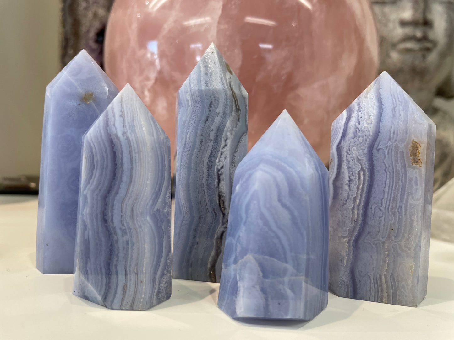 Blue Lace Agate Tower