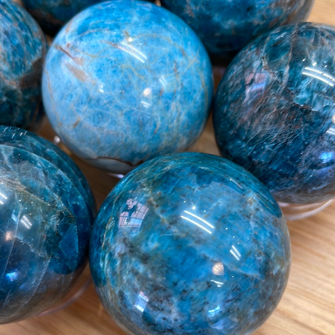 Blue Apatite Sphere
