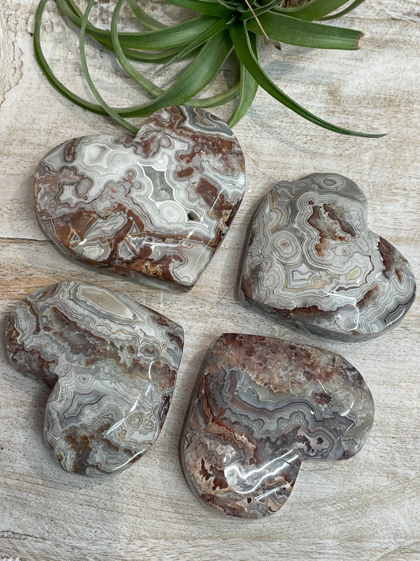 Mexican Crazy Lace Agate Heart