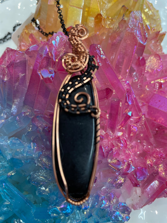 Obsidian Wire Wrapped