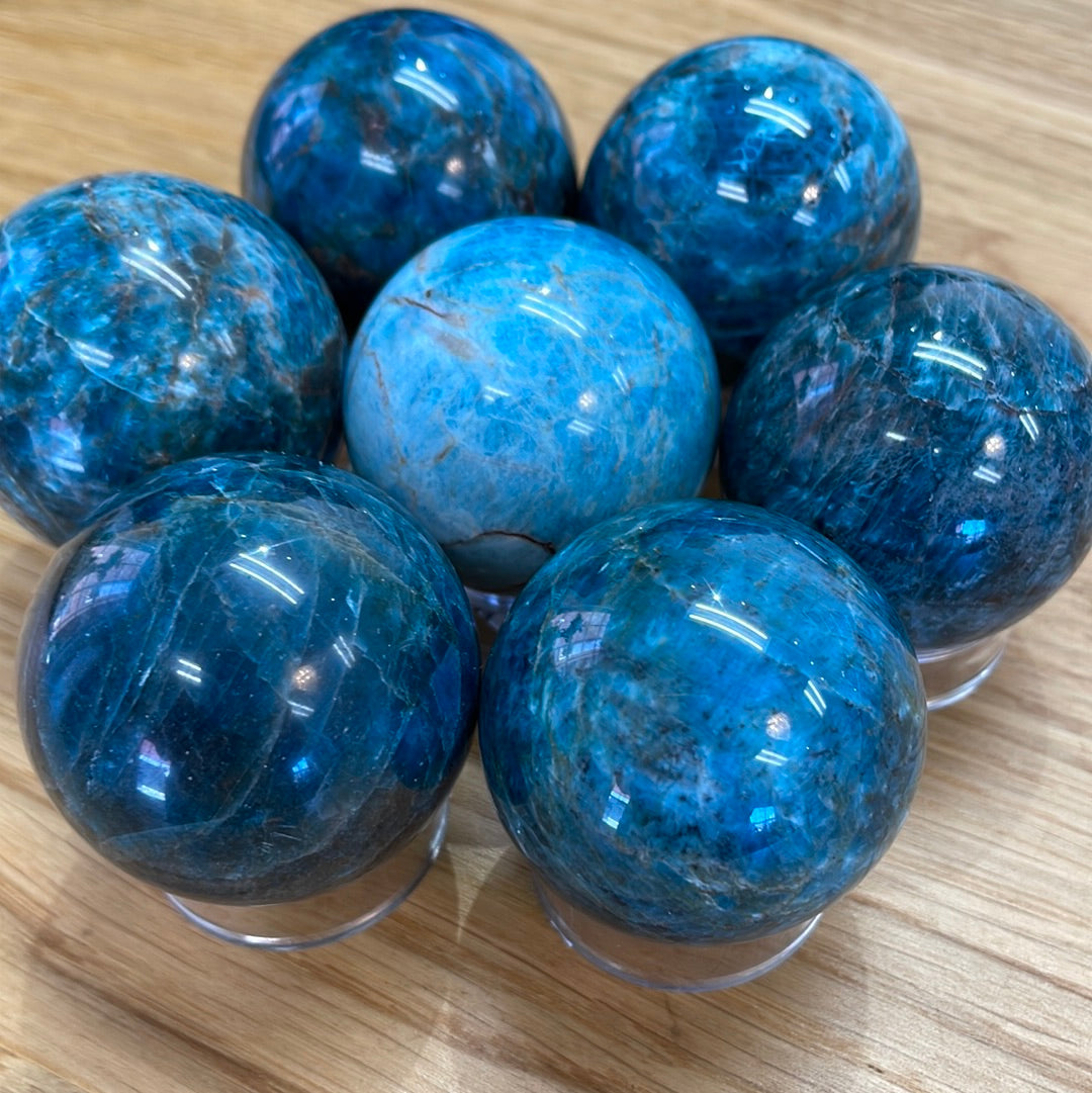Blue Apatite Sphere