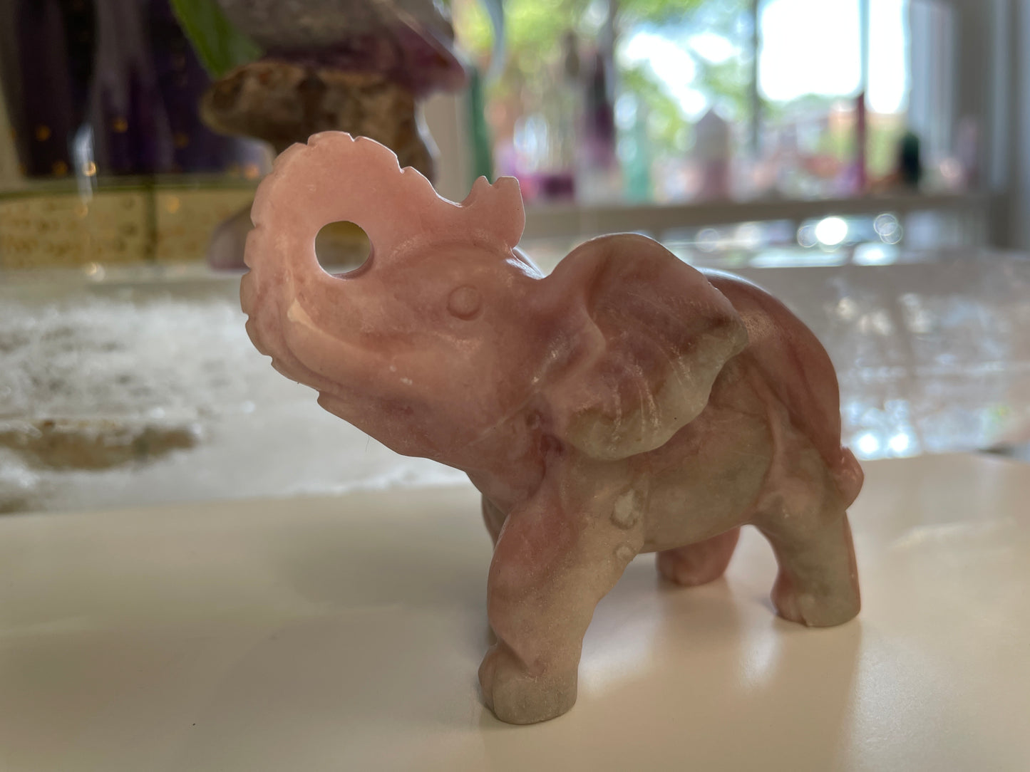 Pink Opal Elephant