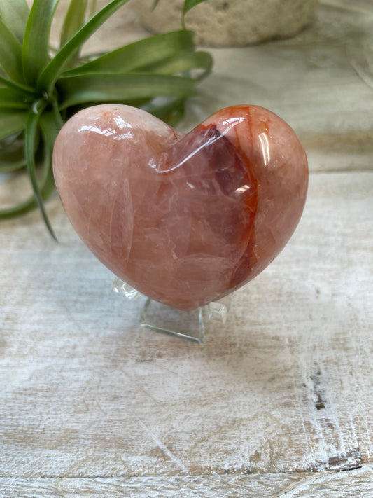 Fire Quartz Puffy Heart