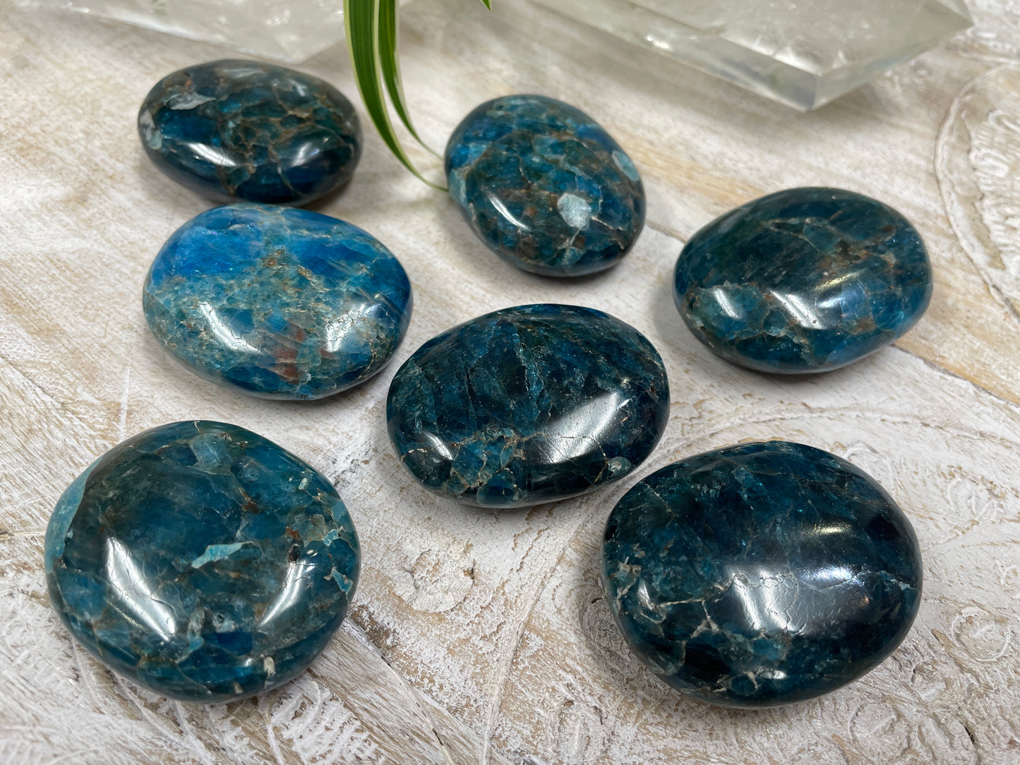 Blue Apatite Palm Stone