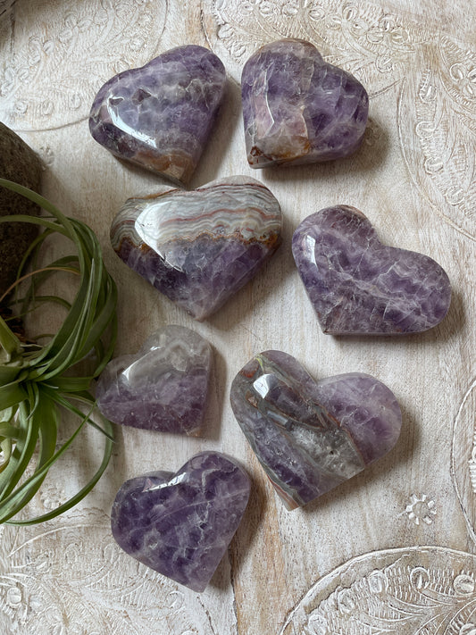 Amethyst & Agate Heart