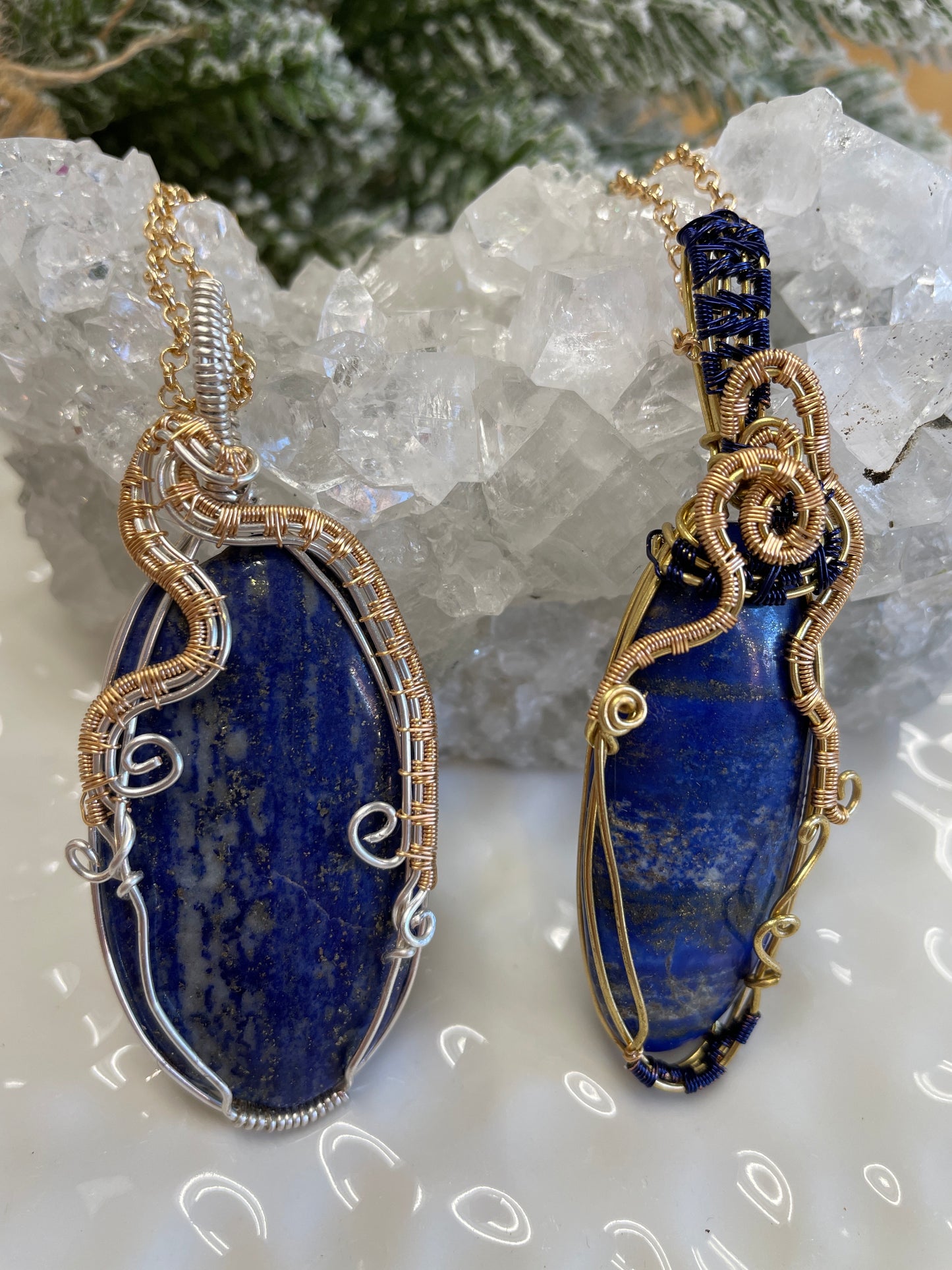 Lapis Lazuli Wire Wrapped