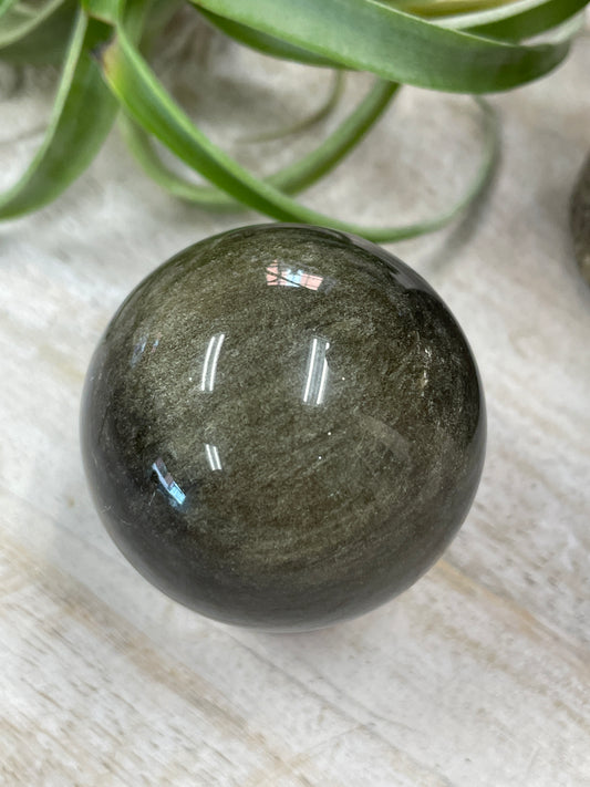 Gold Sheen Obsidian Sphere