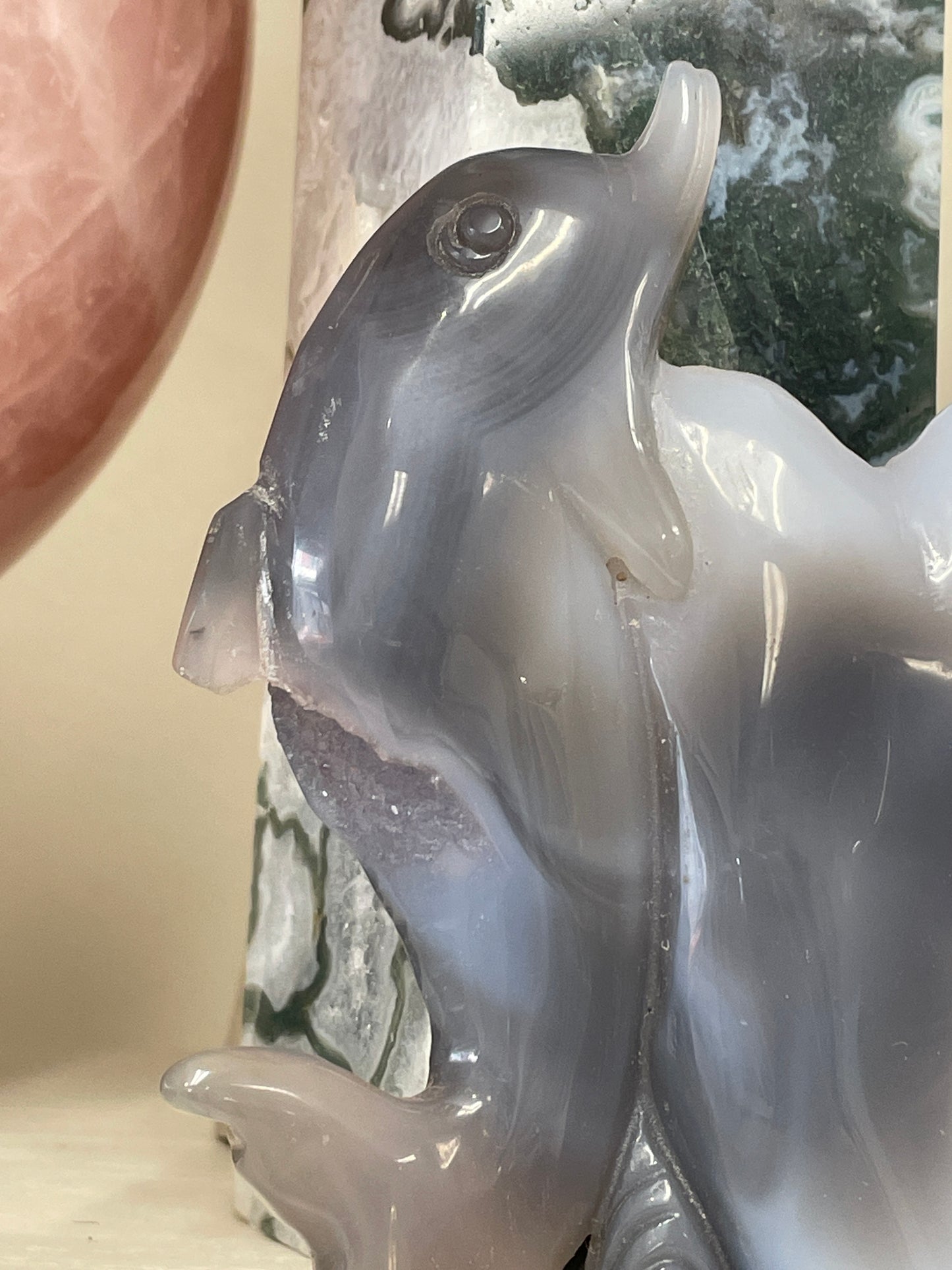 Druzy Agate Dolphin