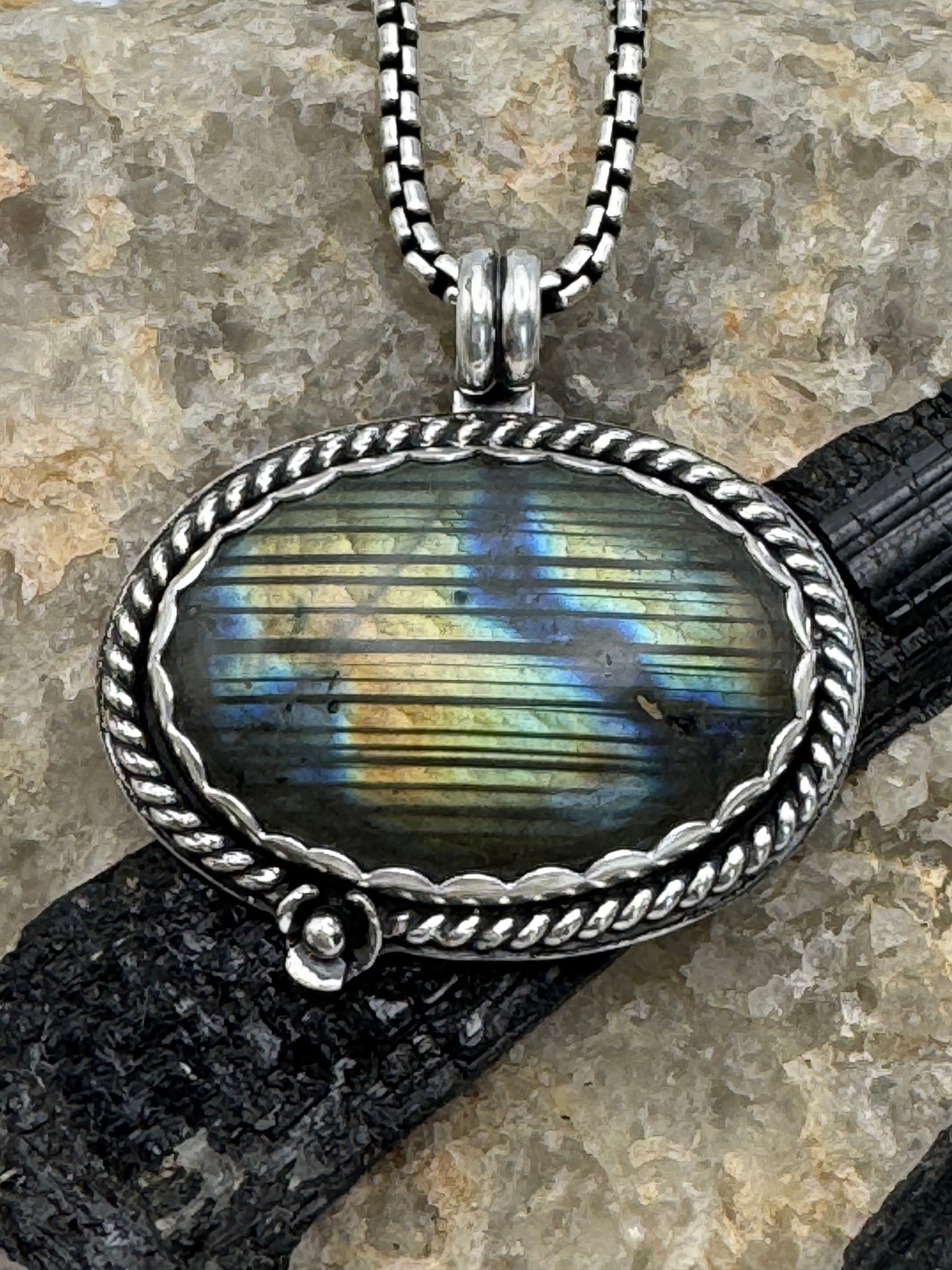 Labradorite SS Pendant
