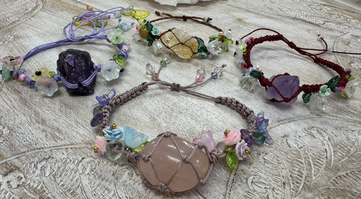 Crochet Crystal Bracelet