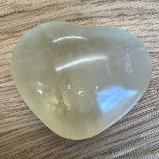 Honey Calcite Heart