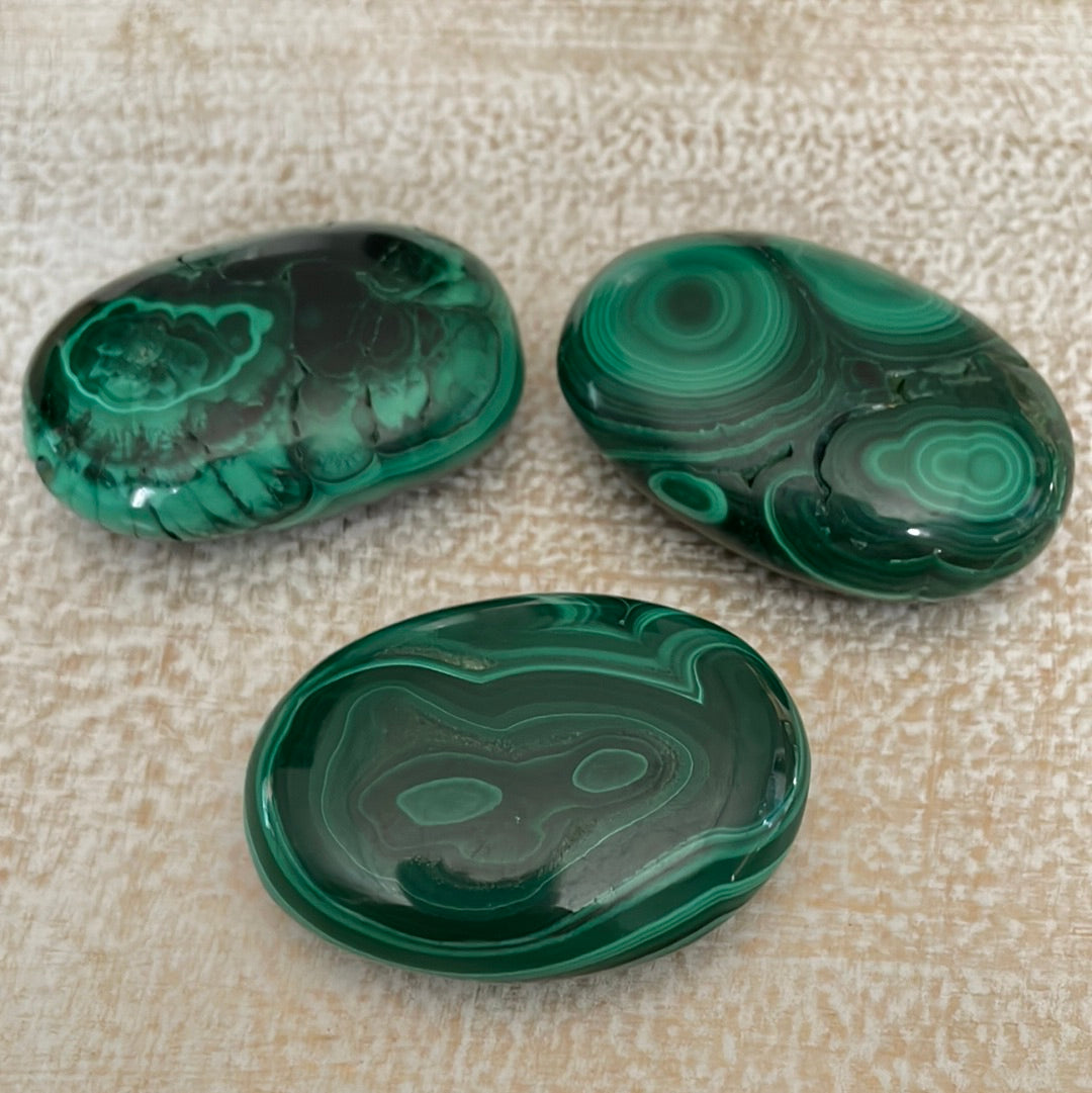 Malachite Palm Stone